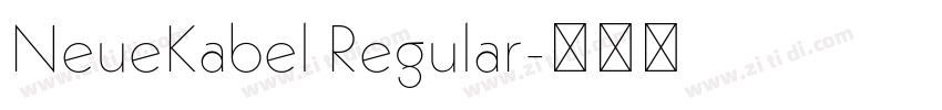 NeueKabel Regular字体转换